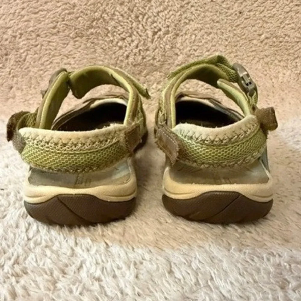 Merrell Azure Wrap Womens Brown Green Leather Mesh Hiking Sport Sandals Size 7